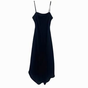 Vtg 90s Jones New York Asymmetric Dress Sz 6 LBD Slip Y2K Grunge Cocktail Hoco
